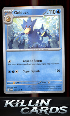 Golduck 055/165 Pokemon Uncommon SV: Scarlet & Violet 151 Card NM