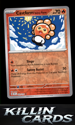 Reverse Holofoil Castform Sunny Form - 020/191 020/191 Pokemon Common SV08: Surg
