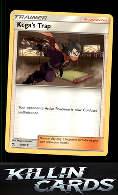 Koga's Trap 59/68 Pokemon Uncommon Hidden Fates Card LP
