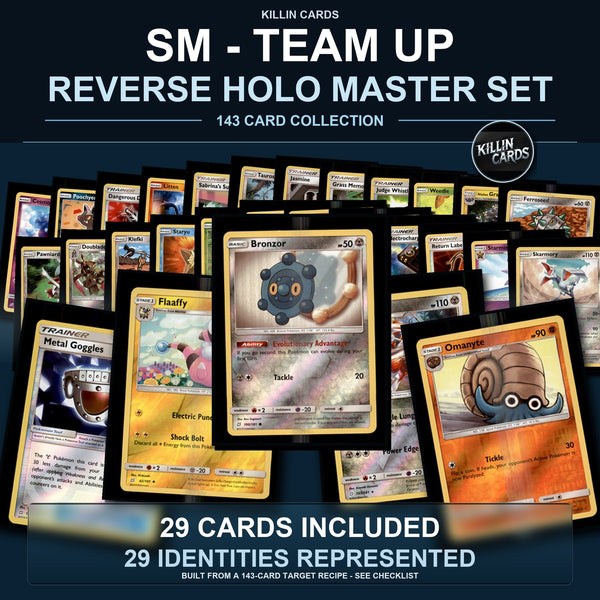 Pokemon TCG SM - Team Up Reverse Holo Master Set 29 Reverse Holo Card Collection