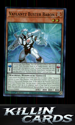 1st Edition Vaylantz Buster Baron TAMA-EN005 YuGiOh Super Rare Tactical Masters