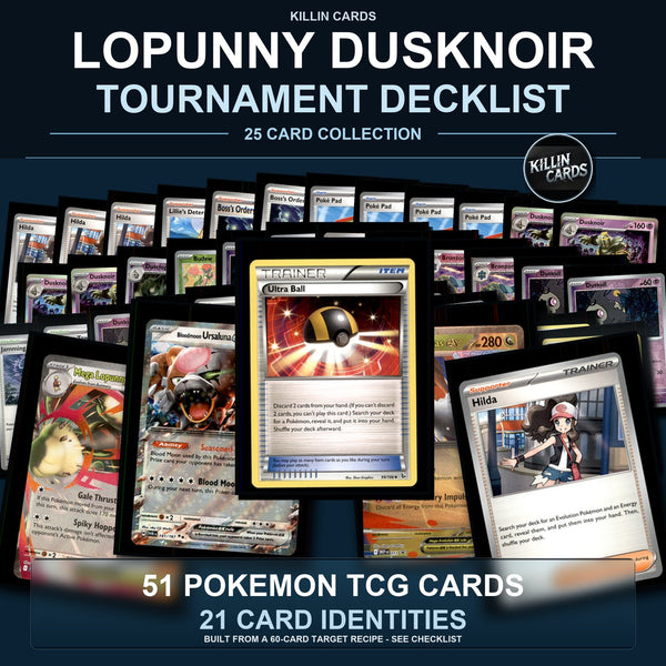 Partial Pokemon TCG World Championships 2026 Lopunny Dusknoir Decklist 51 Cards Deck