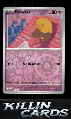 Reverse Holofoil Drowzee 096/165 Pokemon Common SV: Scarlet & Violet 151 Card NM