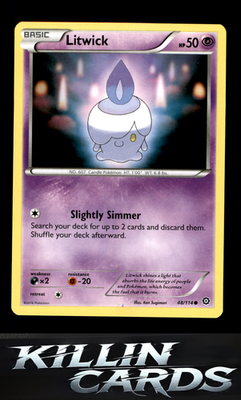 Litwick 48/114 Pokemon Common XY - Steam Siege Card LP