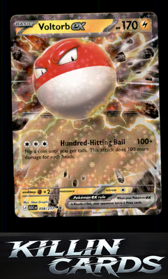Voltorb ex 058/217 Pokemon Double Rare ME: Ascended Heroes Card NM