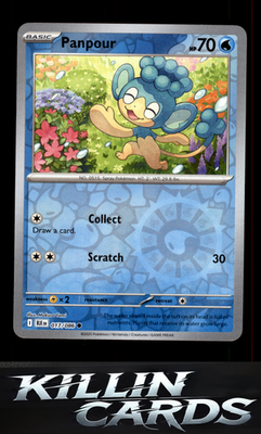 Reverse Holofoil Panpour 017/086 Pokemon Common SV: Black Bolt Card NM