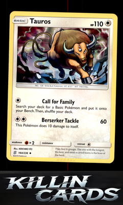 Tauros 164/236 Pokemon Uncommon SM - Unified Minds Card NM