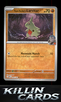 Reverse Holofoil Team Rocket's Larvitar 094/182 Pokemon Common SV10: Destined Ri