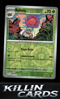 Reverse Holofoil Rabsca 014/191 Pokemon Rare SV08: Surging Sparks Card NM
