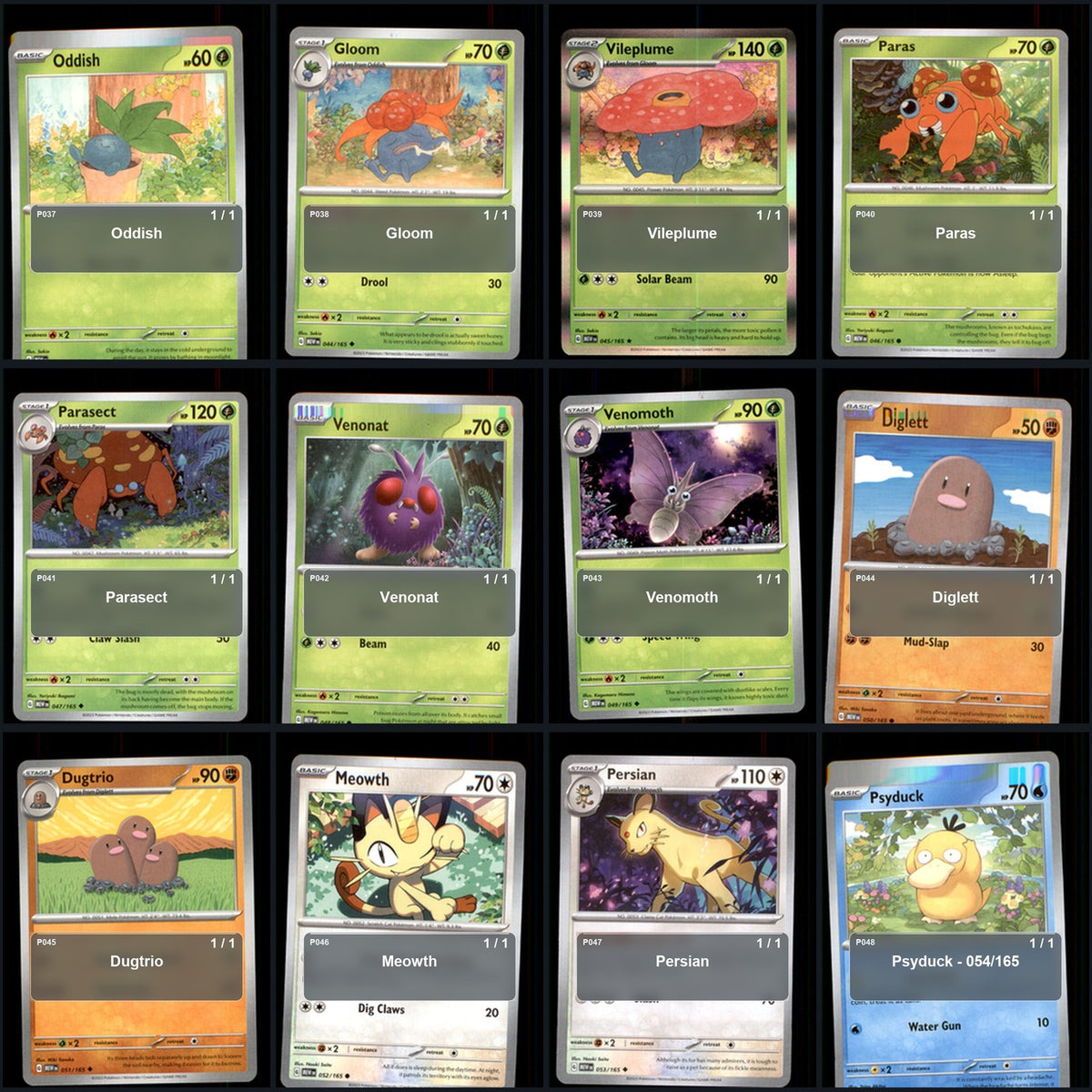 Pokemon TCG SV: Scarlet & Violet 151 C/UC/R Standard Set 151 Cards