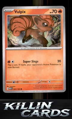Vulpix 037/165 Pokemon Common SV: Scarlet & Violet 151 Card NM