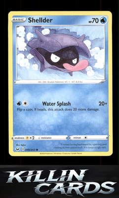 Shellder 040/202 Pokemon Common SWSH01: Sword & Shield Base Set Card NM