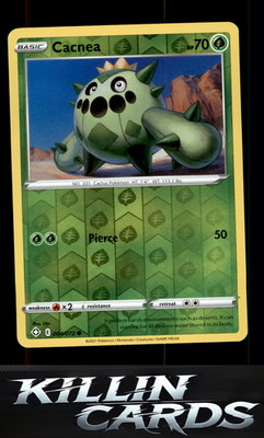 Reverse Holofoil Cacnea 004/072 Pokemon Common Shining Fates Card NM