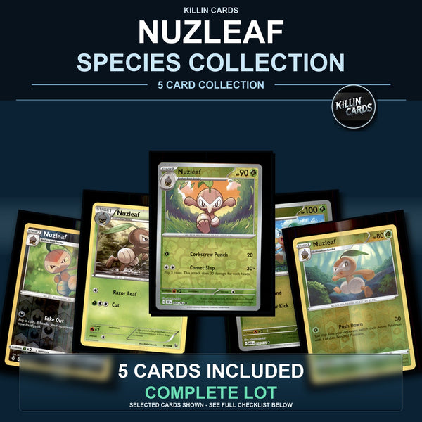 Pokemon TCG Nuzleaf Species Collection 5 Different Cards