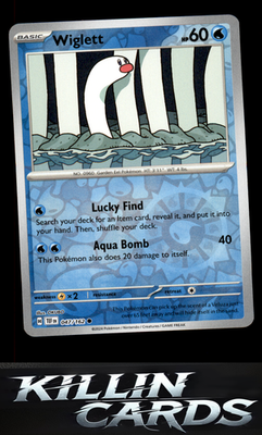 Reverse Holofoil Wiglett 047/162 Pokemon Common SV05: Temporal Forces Card NM