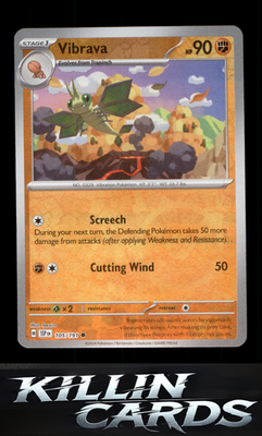 Reverse Holofoil Vibrava - 105/191 105/191 Pokemon Common SV08: Surging Sparks C