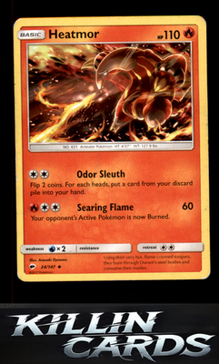 Heatmor 24/147 Pokemon Uncommon SM - Burning Shadows Card LP