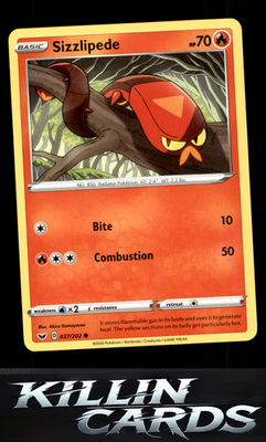 Sizzlipede (037) 037/202 Pokemon Common SWSH01: Sword & Shield Base Set Card NM