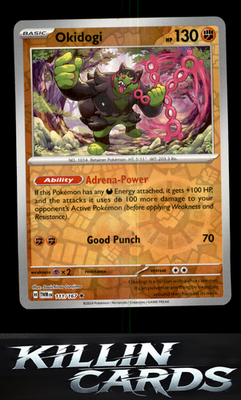 Reverse Holofoil Okidogi 111/167 Pokemon Rare SV06: Twilight Masquerade Card NM