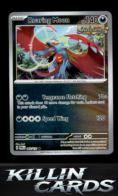 Reverse Holofoil Roaring Moon 065/131 Pokemon Rare SV: Prismatic Evolutions Card