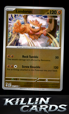 Reverse Holofoil Landorus 041/088 Pokemon Rare ME03: Perfect Order Card NM