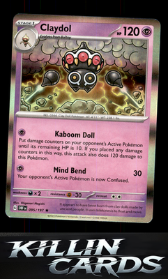 Claydol 095/197 Pokemon Rare SV03: Obsidian Flames Card NM