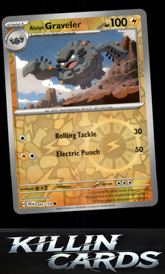 Reverse Holofoil Alolan Graveler 045/159 Pokemon Common SV09: Journey Together C