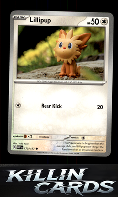 Lillipup 170/197 Pokemon Common SV03: Obsidian Flames Card NM