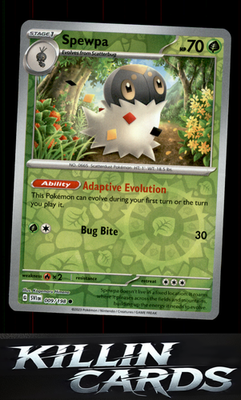 Reverse Holofoil Spewpa 009/198 Pokemon Common SV01: Scarlet & Violet Base Set C
