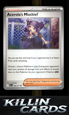 Acerola's Mischief 180/217 Pokemon Uncommon ME: Ascended Heroes Card NM