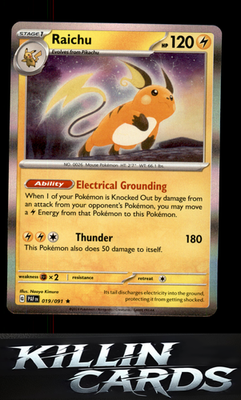 Raichu - 019/091 019/091 Pokemon Rare SV: Paldean Fates Card NM