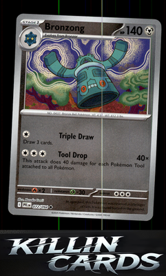 Reverse Holofoil Bronzong 072/094 Pokemon Uncommon ME02: Phantasmal Flames Card