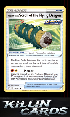 Rapid Strike Scroll of the Flying Dragon 153/203 Pokemon Uncommon SWSH07: Evolvi