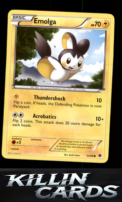 Emolga 32/98 Pokemon Common Emerging Powers Card LP