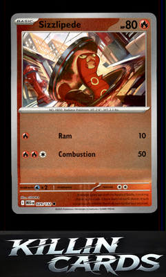 Reverse Holofoil Sizzlipede 029/132 Pokemon Common ME01: Mega Evolution Card NM