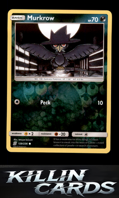 Reverse Holofoil Murkrow (129) 129/236 Pokemon Common SM - Unified Minds Card NM