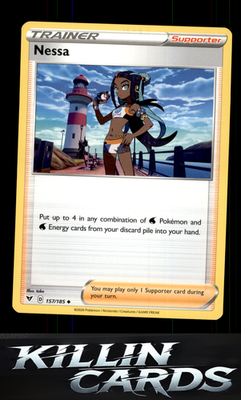 Nessa 157/185 Pokemon Uncommon SWSH04: Vivid Voltage Card NM