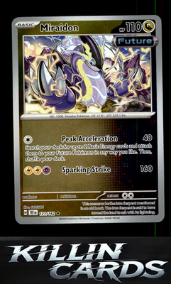Reverse Holofoil Miraidon 121/162 Pokemon Rare SV05: Temporal Forces Card NM