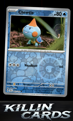 Reverse Holofoil Chewtle 043/142 Pokemon Common SV07: Stellar Crown Card NM