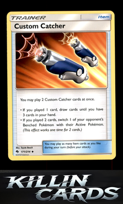 Custom Catcher 171/214 Pokemon Uncommon SM - Lost Thunder Card LP
