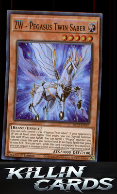 1st Edition ZW - Pegasus Twin Saber MP22-EN057 YuGiOh Super Rare 2022 Tin of the