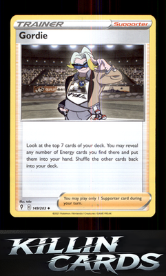 Gordie 149/203 Pokemon Uncommon SWSH07: Evolving Skies Card NM