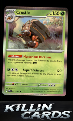 Crustle - 012/182 012/182 Pokemon Rare SV10: Destined Rivals Card NM