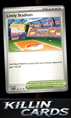 Lively Stadium 180/191 Pokemon Uncommon SV08: Surging Sparks Card NM