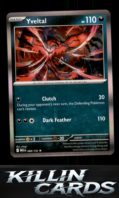 Yveltal 088/132 Pokemon Rare ME01: Mega Evolution Card NM
