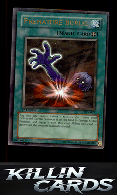 1st Edition Premature Burial PSV-037 YuGiOh Ultra Rare Pharaoh's Servant Card NM