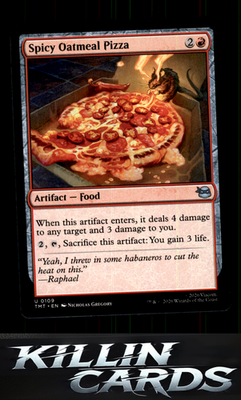 Spicy Oatmeal Pizza 109 Magic U Teenage Mutant Ninja Turtles Card NM