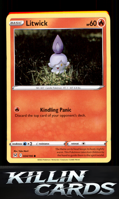 Litwick 024/196 Pokemon Common SWSH11: Lost Origin Card NM