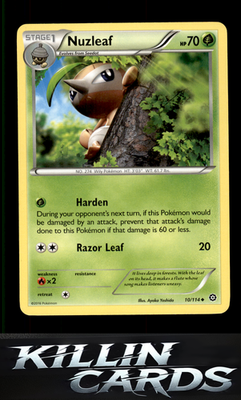 Nuzleaf 10/114 Pokemon Uncommon XY - Steam Siege Card LP