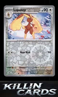 Reverse Holofoil Lopunny 084/131 Pokemon Common SV: Prismatic Evolutions Card NM